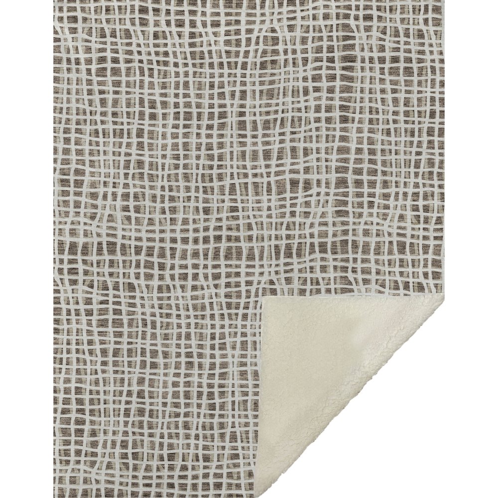 Premium Machine Washable ASB729 Brown 50" x 70" Sherpa Throw Blanket. Picture 1
