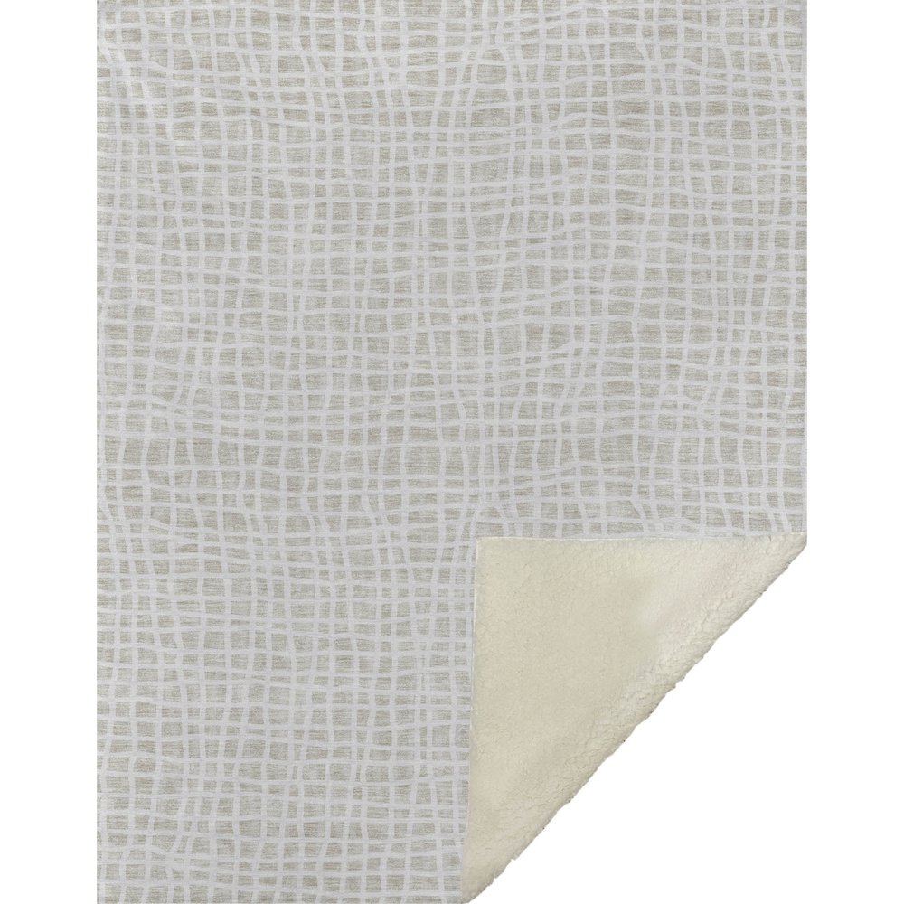 Premium Machine Washable ASB729 Ivory 50" x 70" Sherpa Throw Blanket. Picture 1