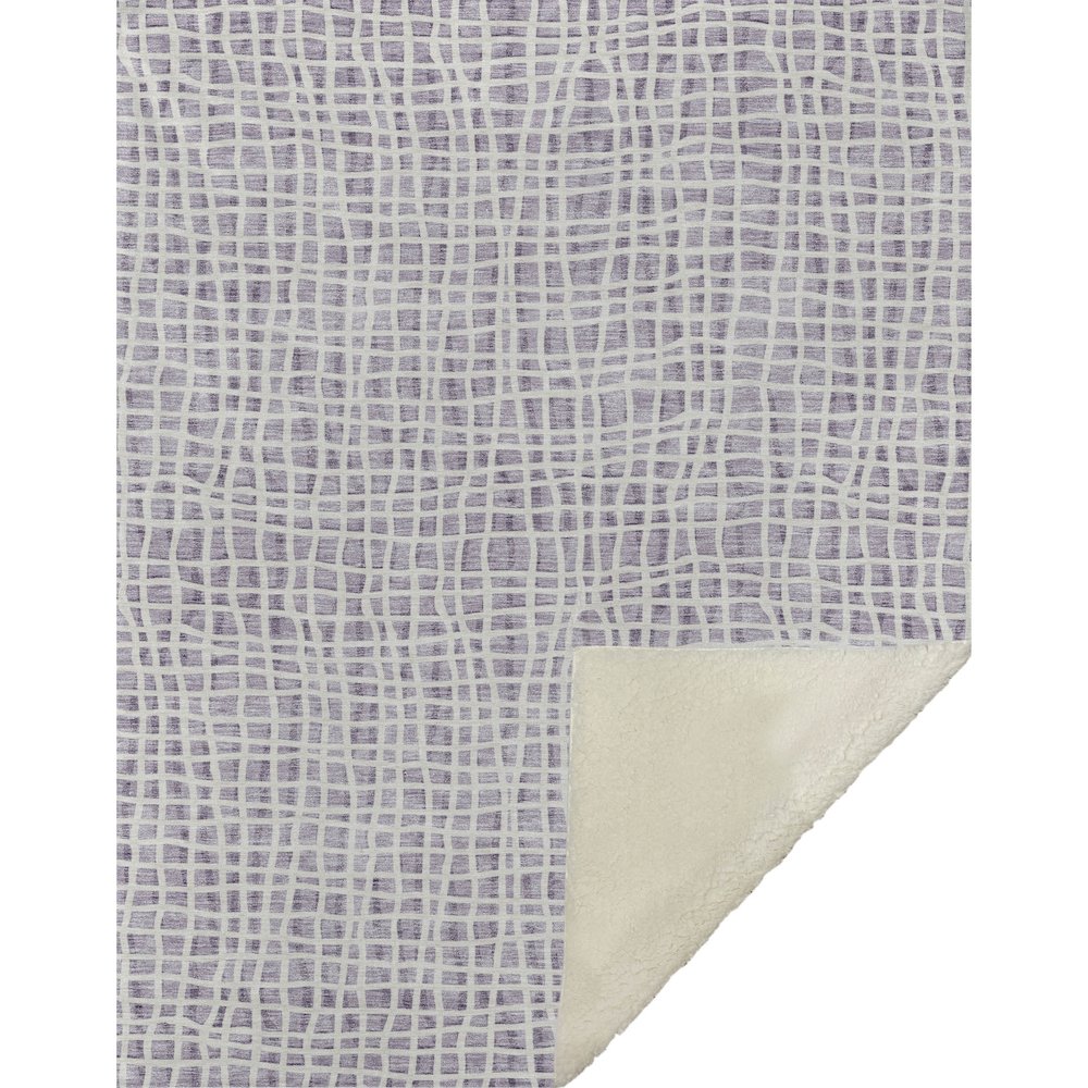 Premium Machine Washable ASB729 Lilac 50" x 70" Sherpa Throw Blanket. Picture 1