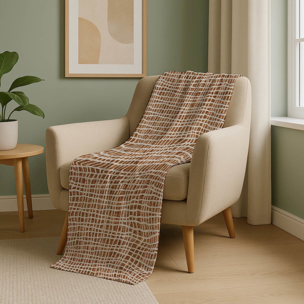 Premium Machine Washable ASB729 Paprika 50" x 70" Sherpa Throw Blanket. Picture 5