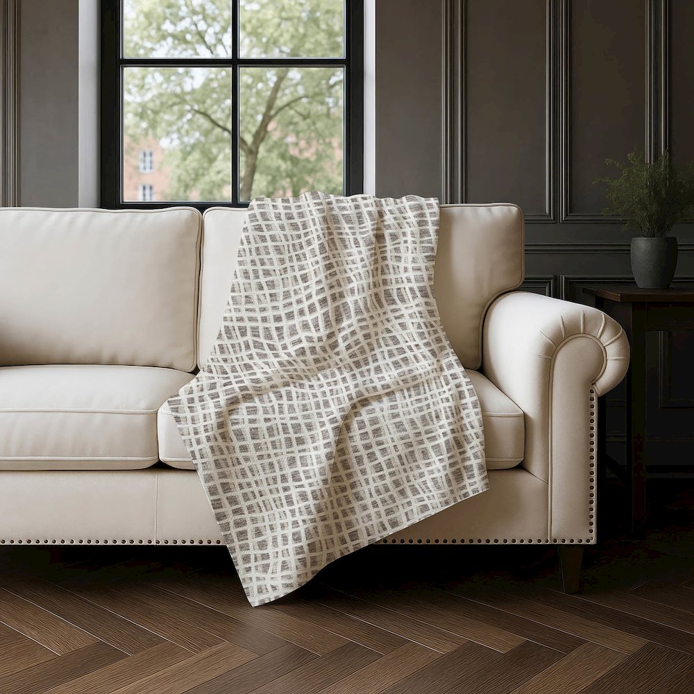 Premium Machine Washable ASB729 Taupe 50" x 70" Sherpa Throw Blanket. Picture 4