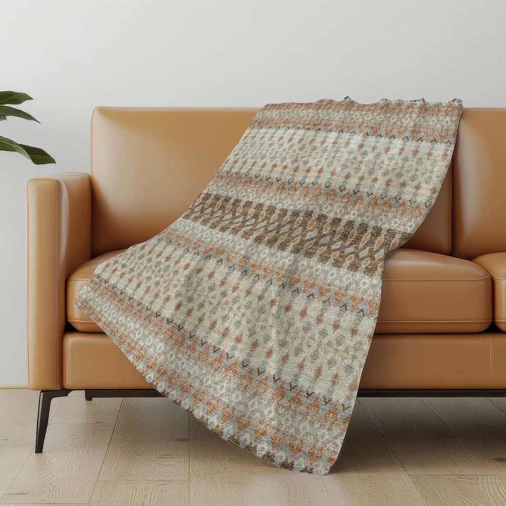 Premium Machine Washable ASB72 Canyon 50" x 70" Sherpa Throw Blanket. Picture 4