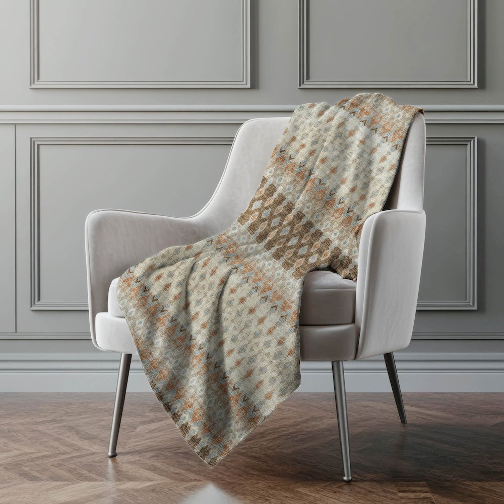 Premium Machine Washable ASB72 Canyon 50" x 70" Sherpa Throw Blanket. Picture 5