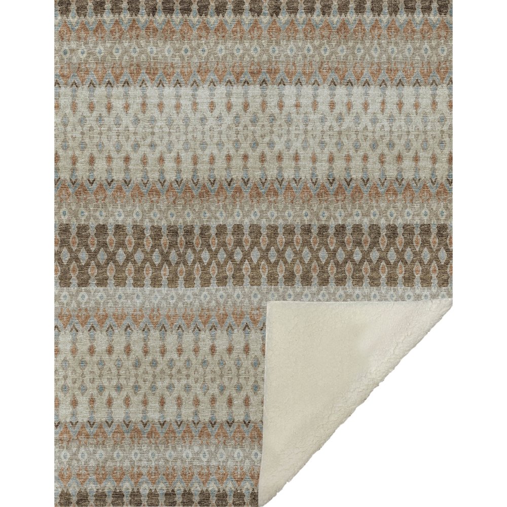 Premium Machine Washable ASB72 Canyon 50" x 70" Sherpa Throw Blanket. Picture 1