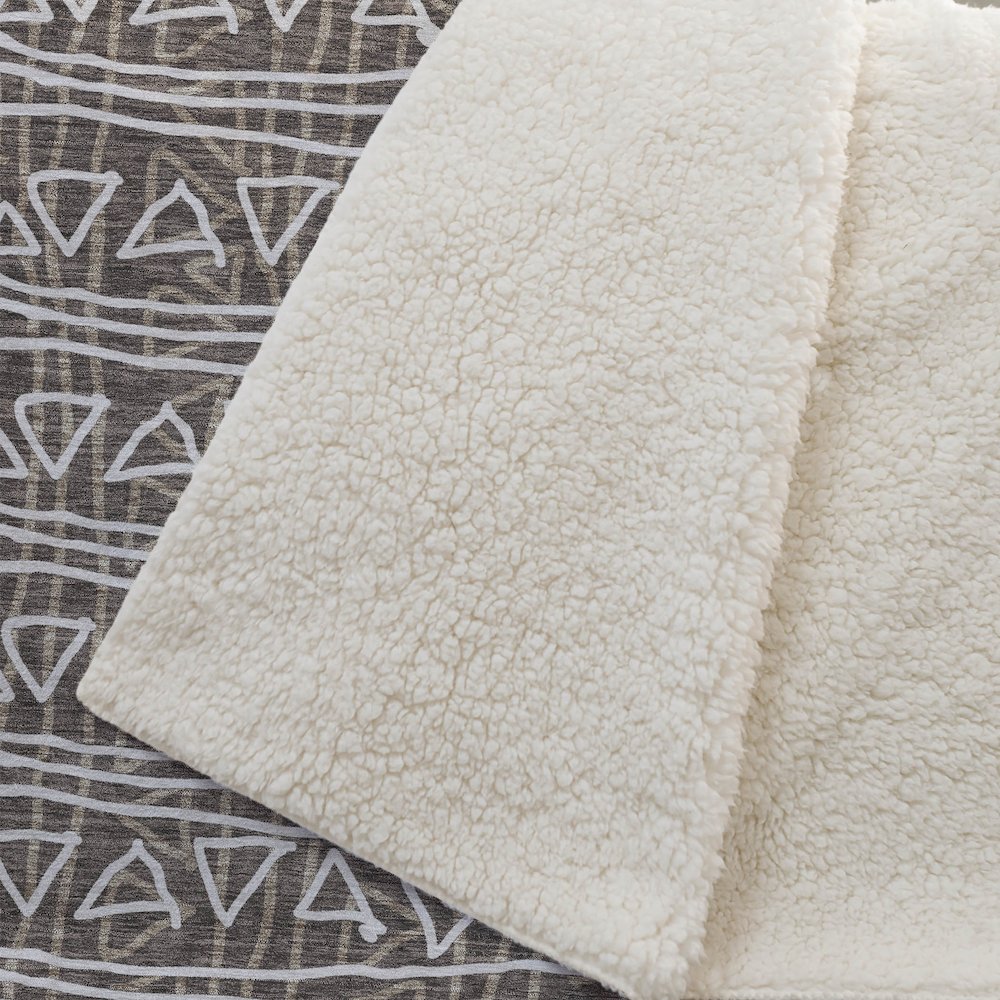 Premium Machine Washable ASB730 Chocolate 50" x 70" Sherpa Throw Blanket. Picture 2