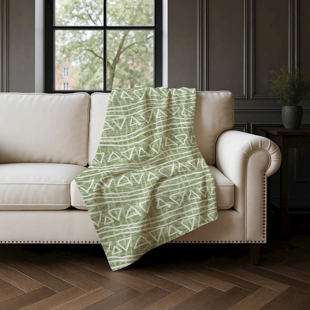 Premium Machine Washable ASB730 Green 50" x 70" Sherpa Throw Blanket. Picture 4