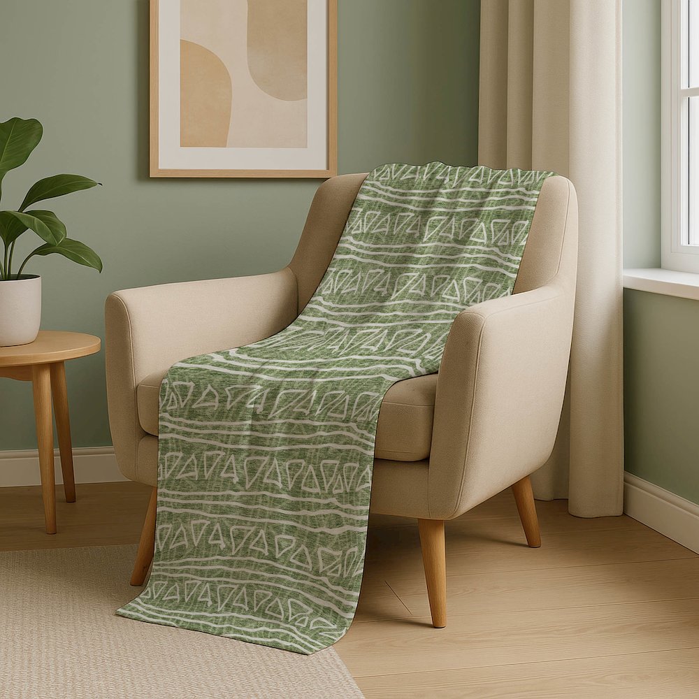 Premium Machine Washable ASB730 Green 50" x 70" Sherpa Throw Blanket. Picture 5
