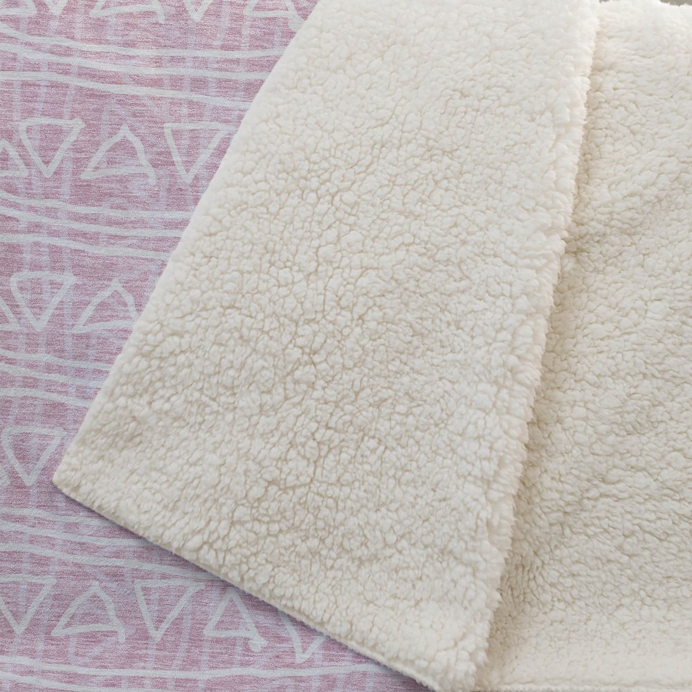 Premium Machine Washable ASB730 Pink 50" x 70" Sherpa Throw Blanket. Picture 2