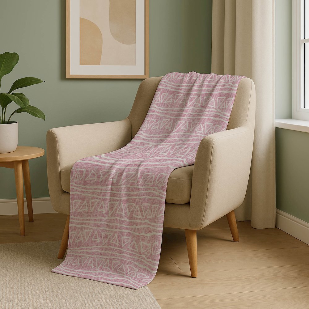 Premium Machine Washable ASB730 Pink 50" x 70" Sherpa Throw Blanket. Picture 5