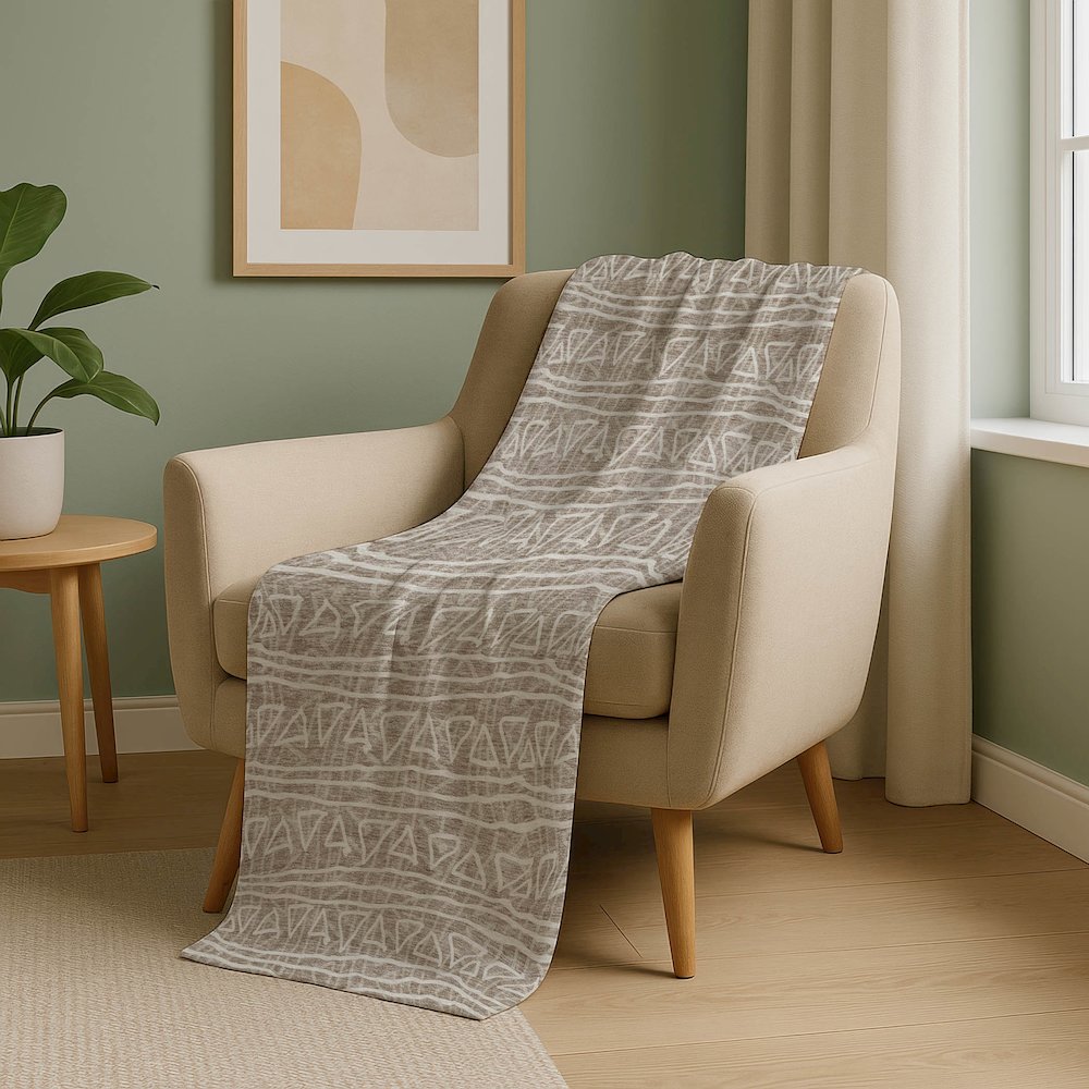 Premium Machine Washable ASB730 Taupe 50" x 70" Sherpa Throw Blanket. Picture 5