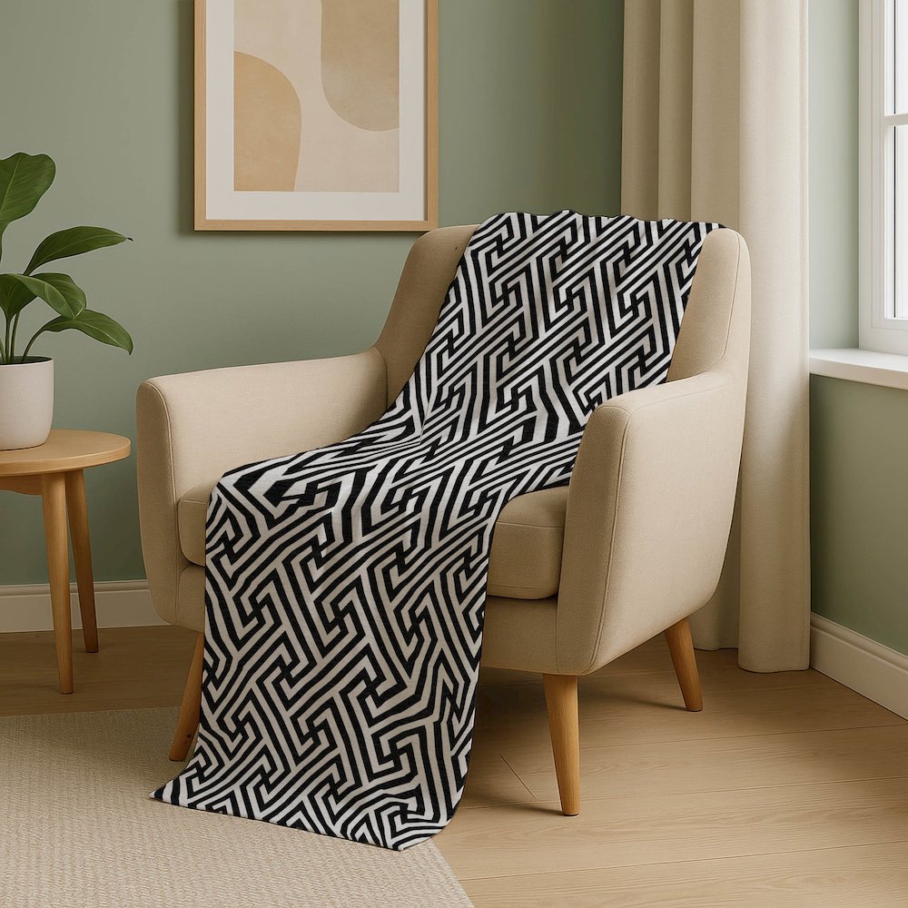 Premium Machine Washable ASB731 Black 50" x 70" Sherpa Throw Blanket. Picture 5