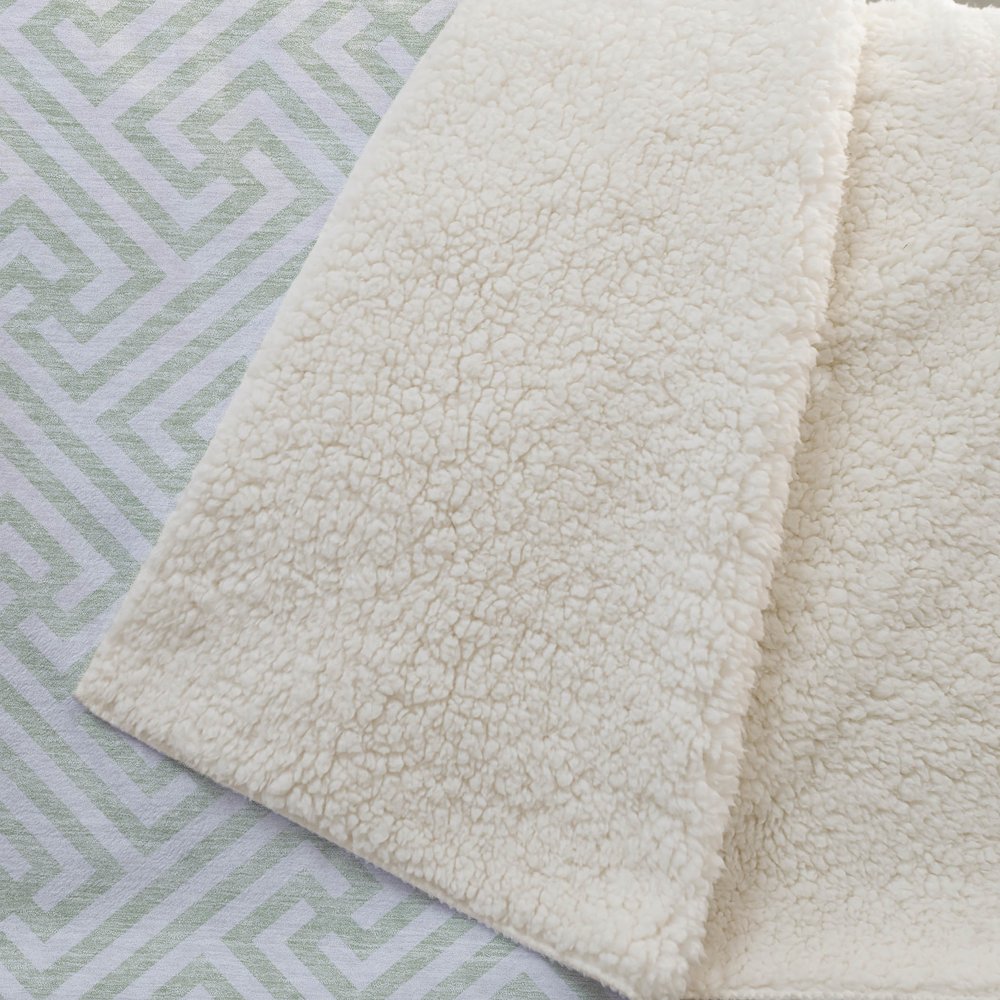 Premium Machine Washable ASB731 Mint 50" x 70" Sherpa Throw Blanket. Picture 2