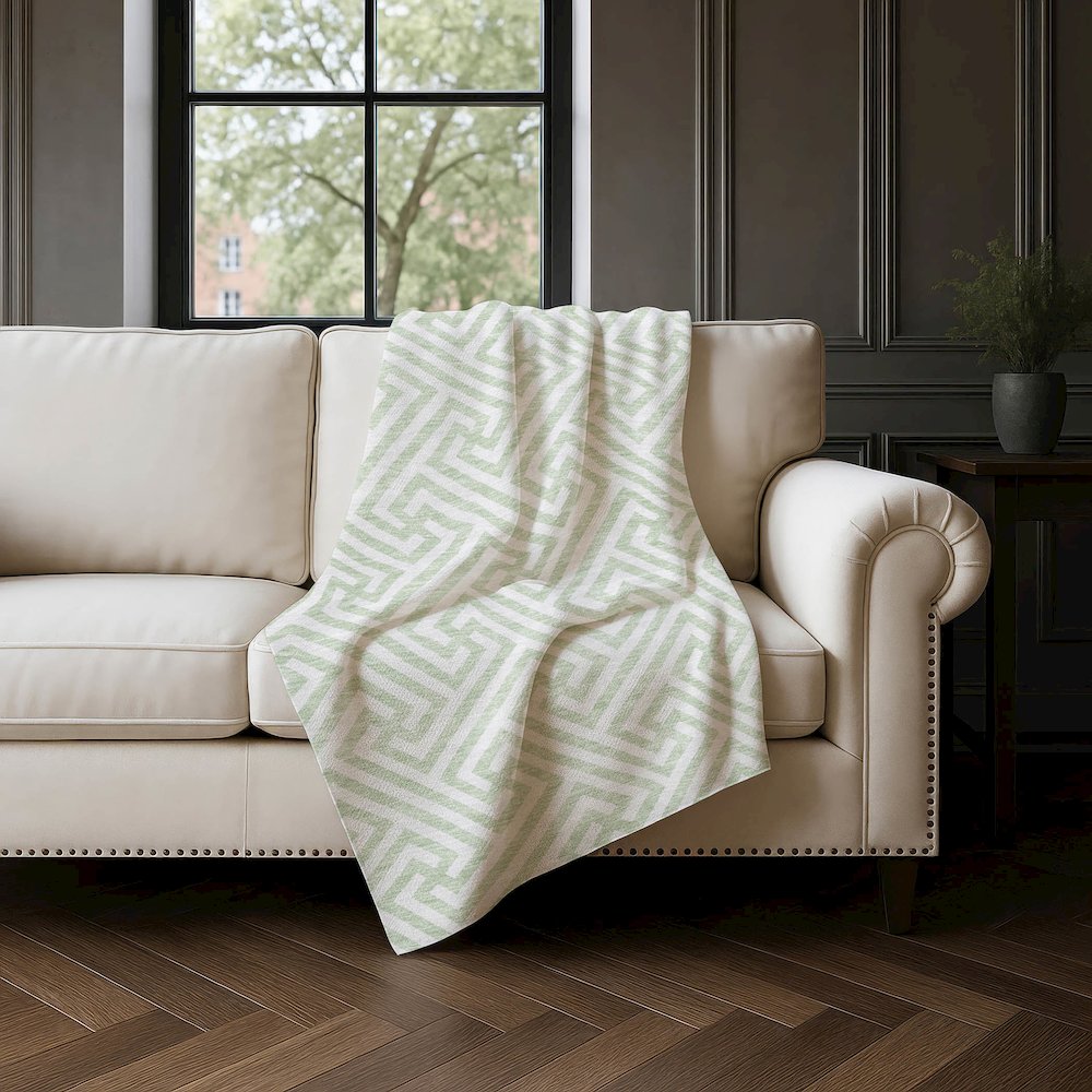 Premium Machine Washable ASB731 Mint 50" x 70" Sherpa Throw Blanket. Picture 4