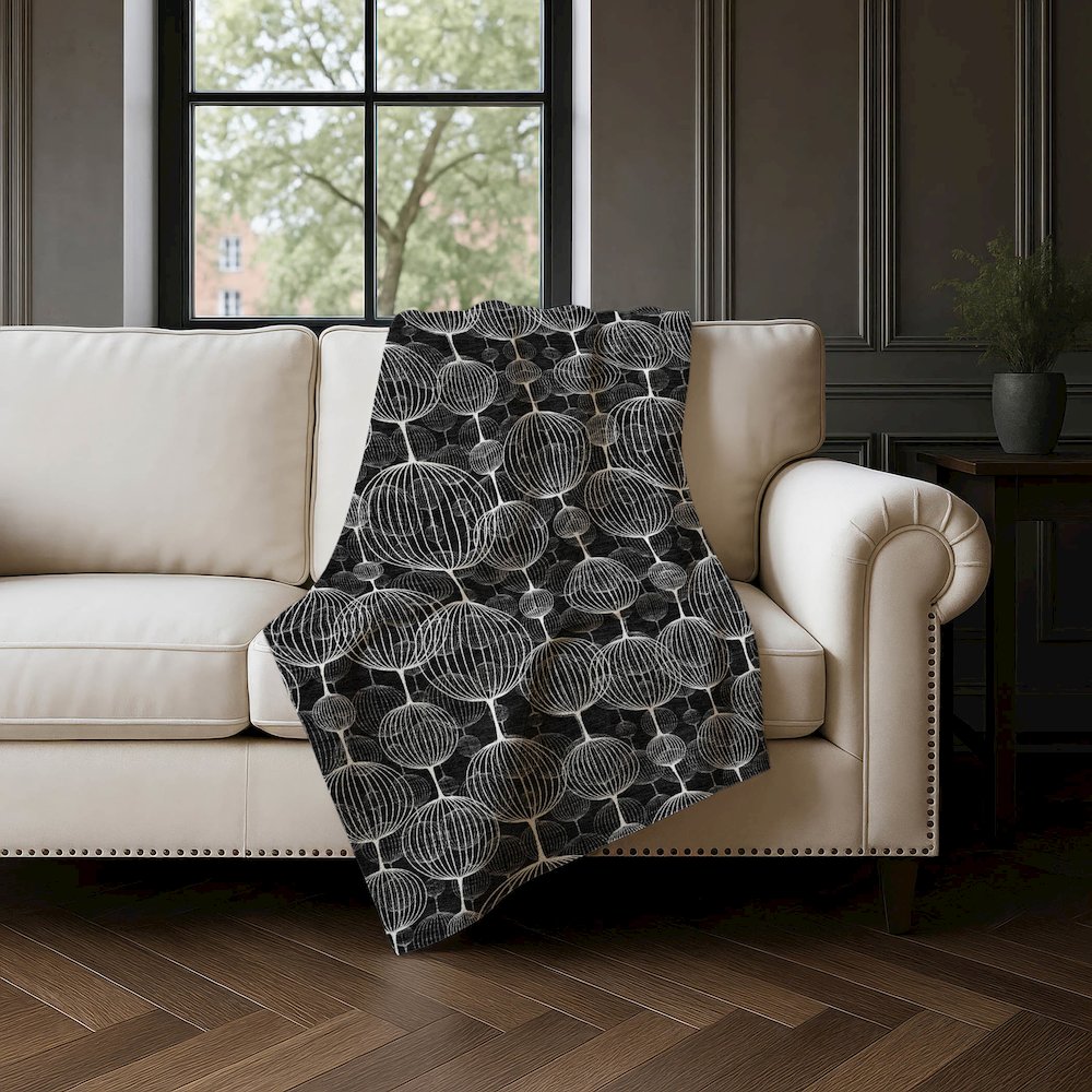 Premium Machine Washable ASB732 Black 50" x 70" Sherpa Throw Blanket. Picture 4