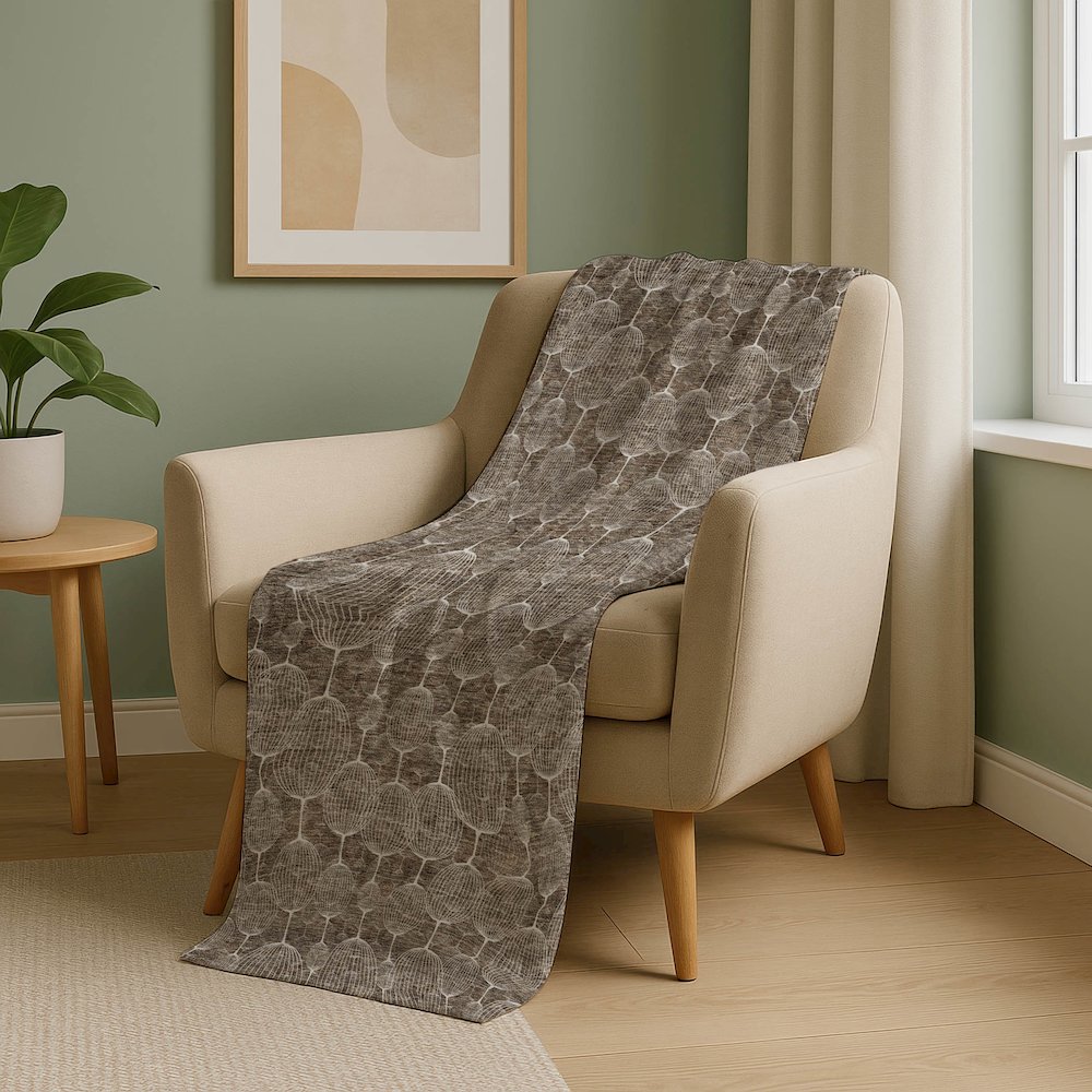 Premium Machine Washable ASB732 Chocolate 50" x 70" Sherpa Throw Blanket. Picture 5