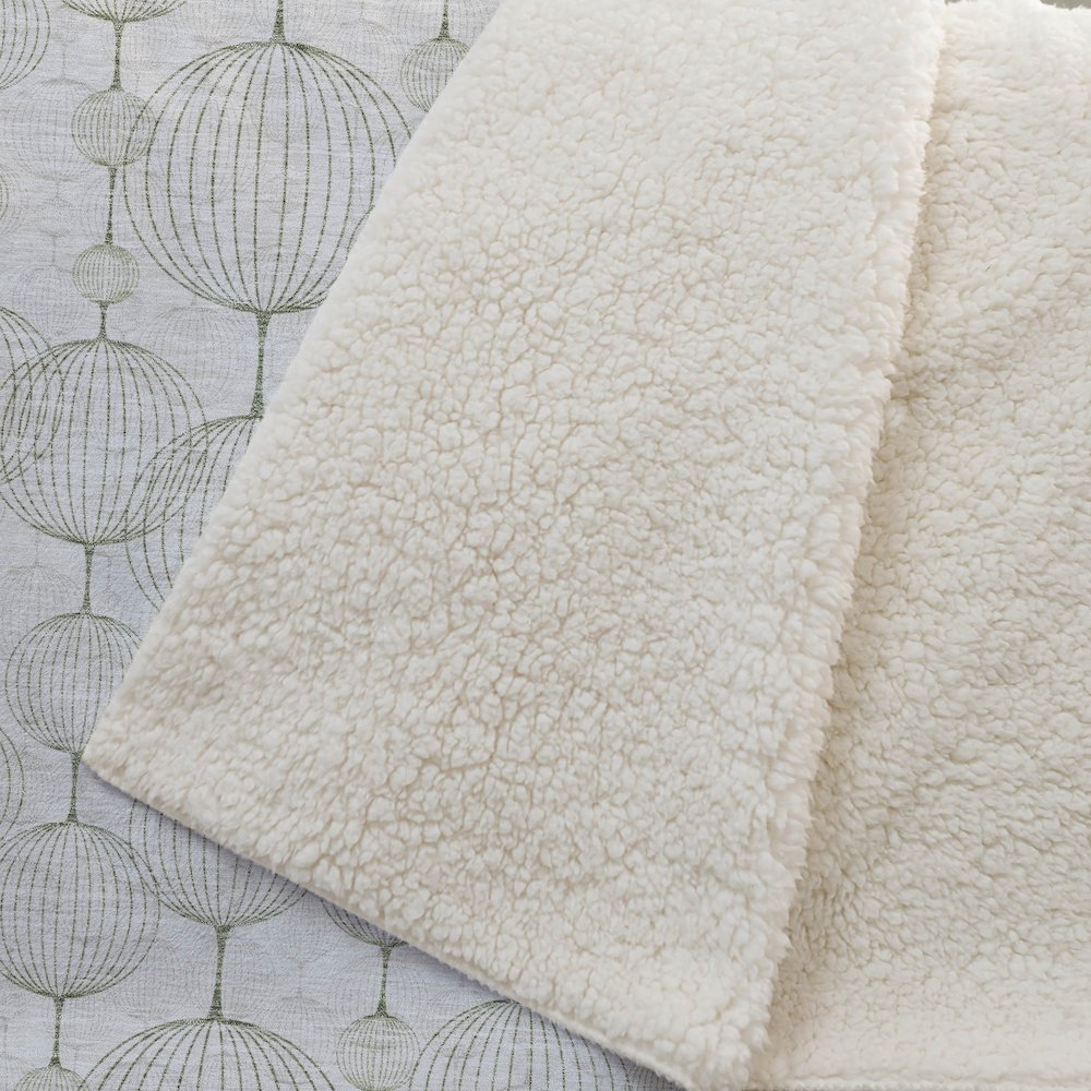 Premium Machine Washable ASB732 Green 50" x 70" Sherpa Throw Blanket. Picture 2