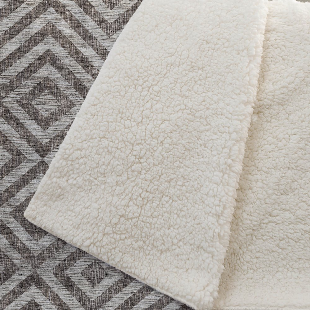 Premium Machine Washable ASB733 Brown 50" x 70" Sherpa Throw Blanket. Picture 2