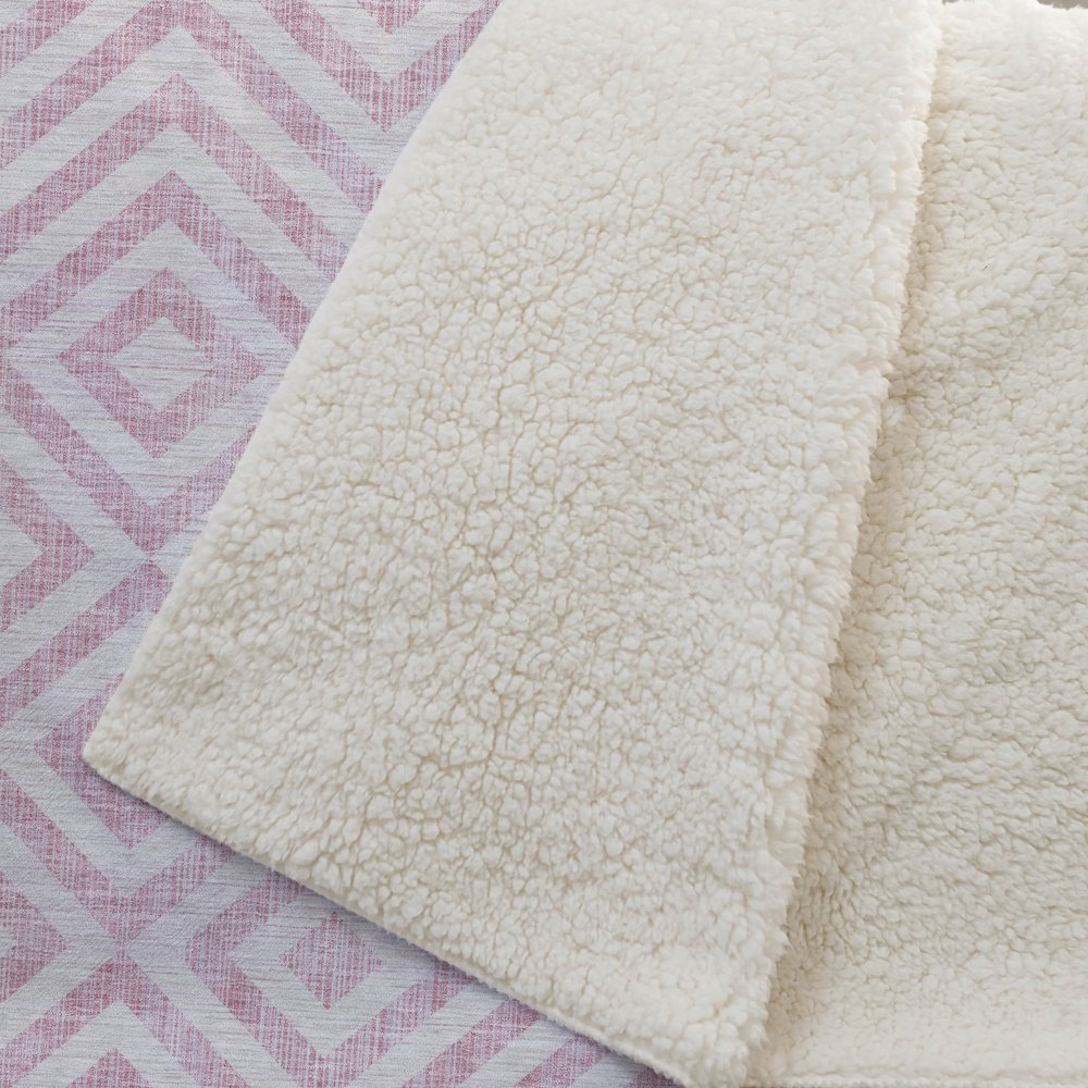 Premium Machine Washable ASB733 Pink 50" x 70" Sherpa Throw Blanket. Picture 2