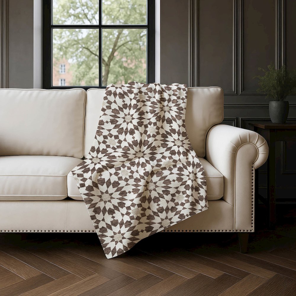 Premium Machine Washable ASB734 Brown 50" x 70" Sherpa Throw Blanket. Picture 4