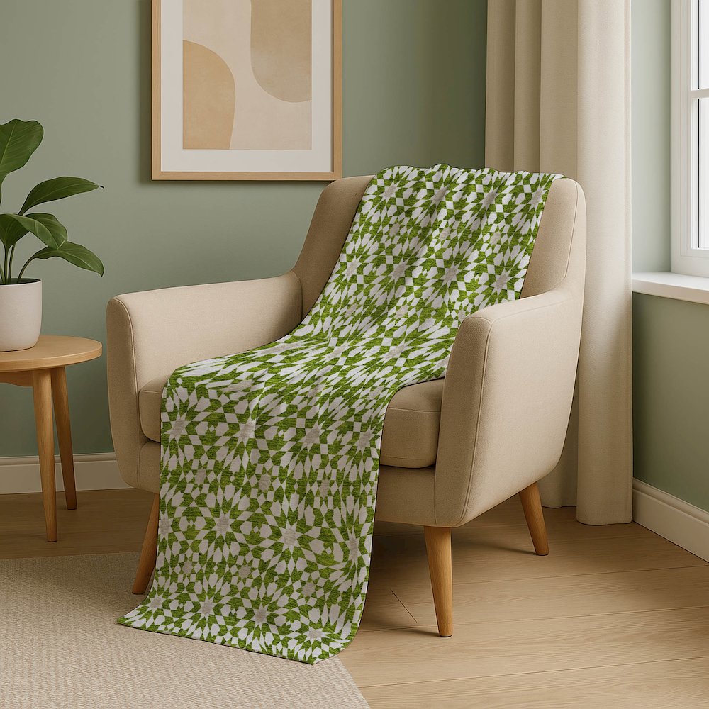 Premium Machine Washable ASB734 Lime 50" x 70" Sherpa Throw Blanket. Picture 5