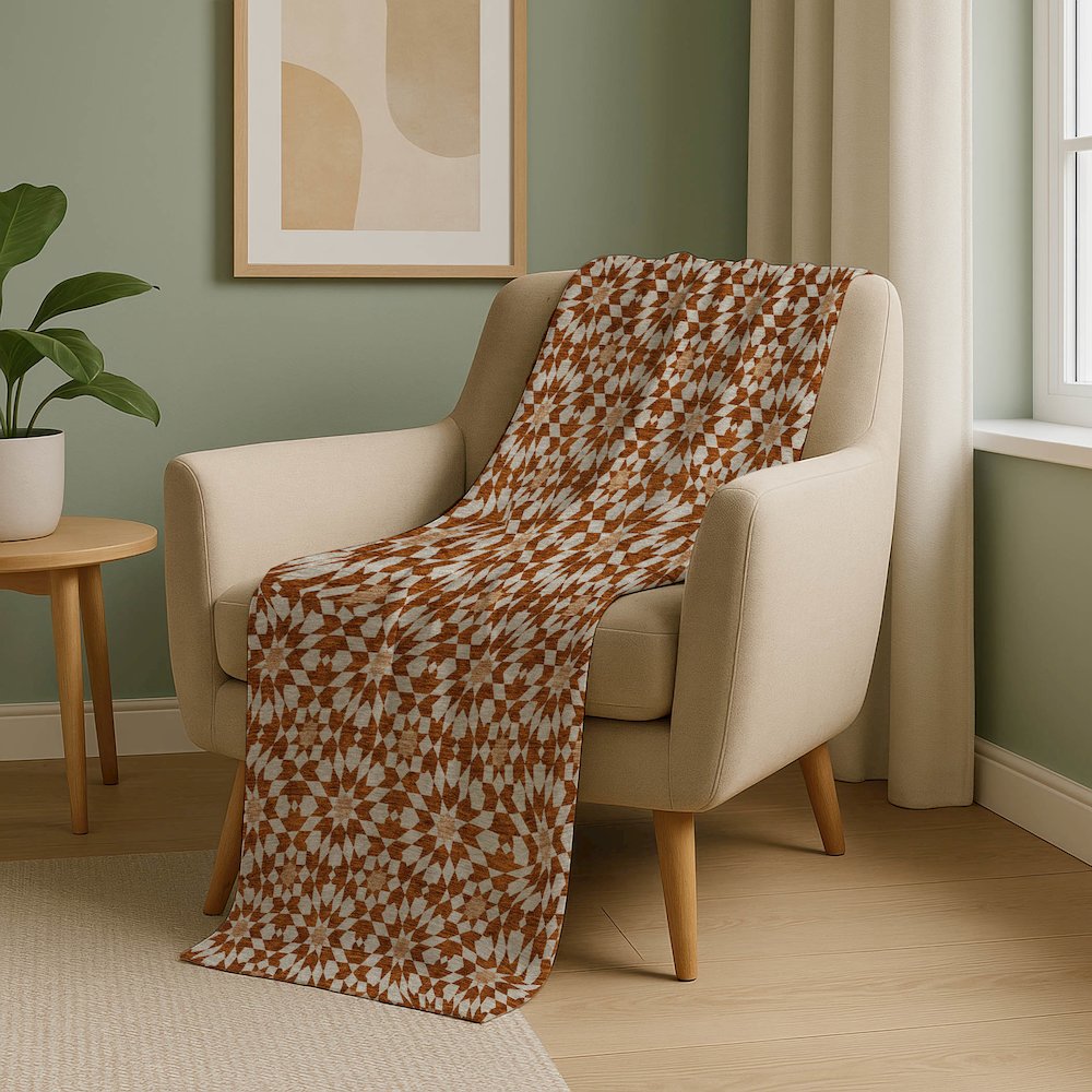 Premium Machine Washable ASB734 Paprika 50" x 70" Sherpa Throw Blanket. Picture 5