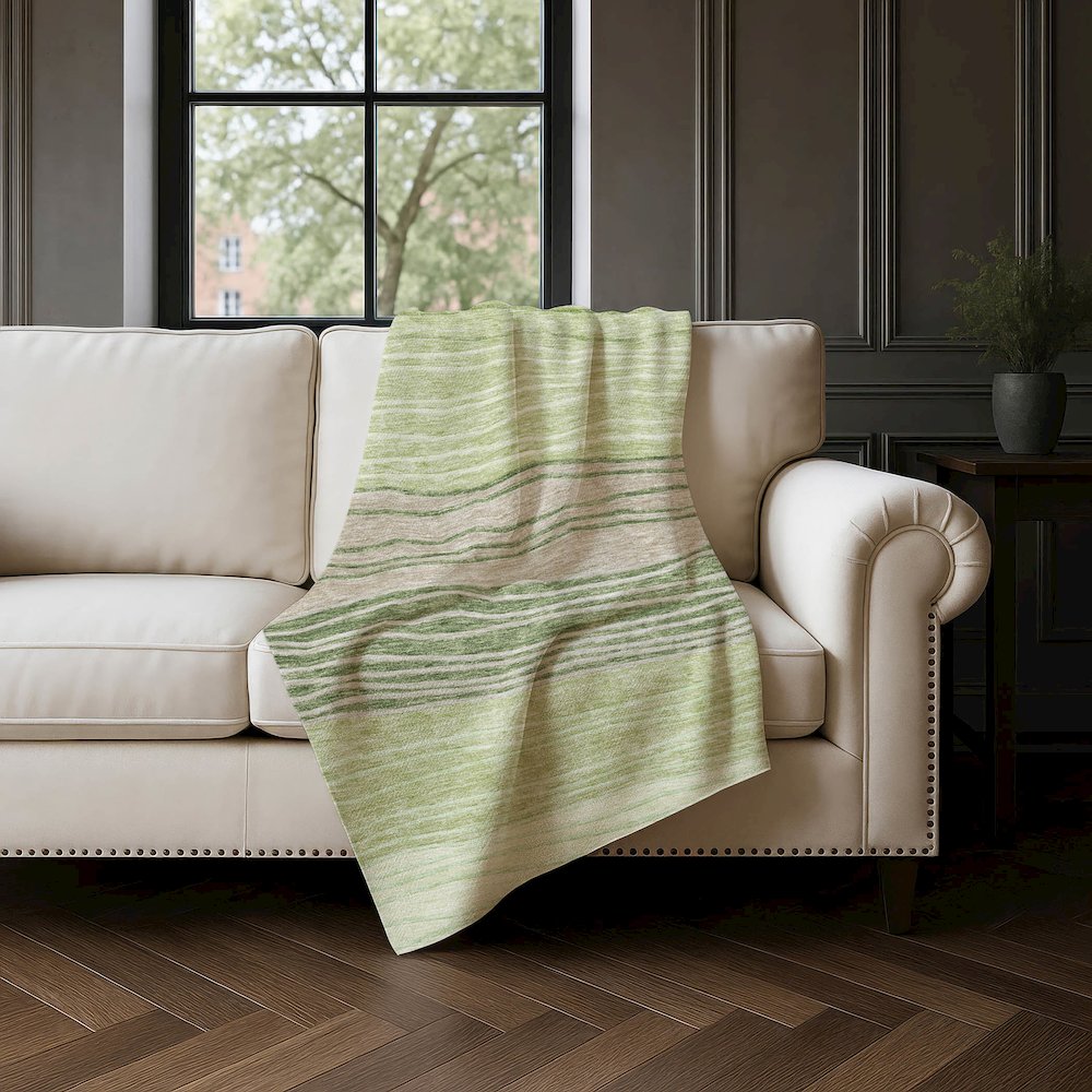 Premium Machine Washable ASB735 Aloe 50" x 70" Sherpa Throw Blanket. Picture 4