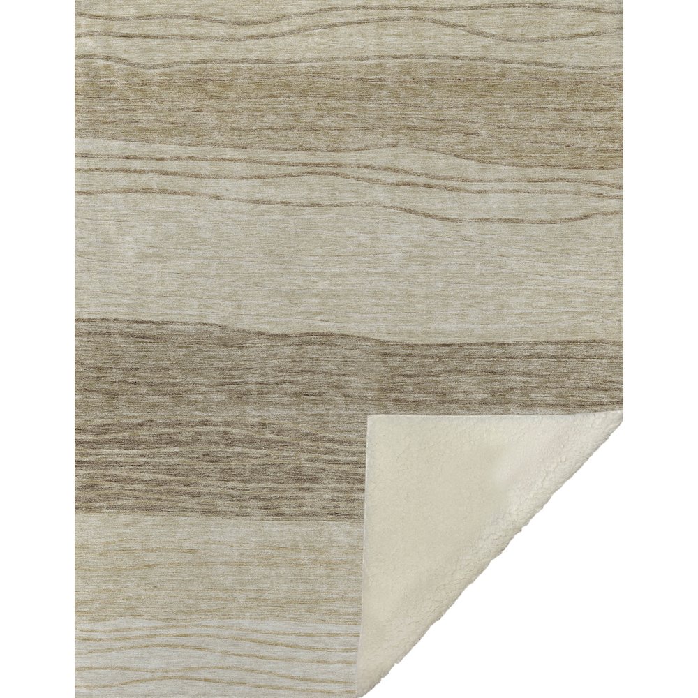 Premium Machine Washable ASB735 Beige 50" x 70" Sherpa Throw Blanket. Picture 1
