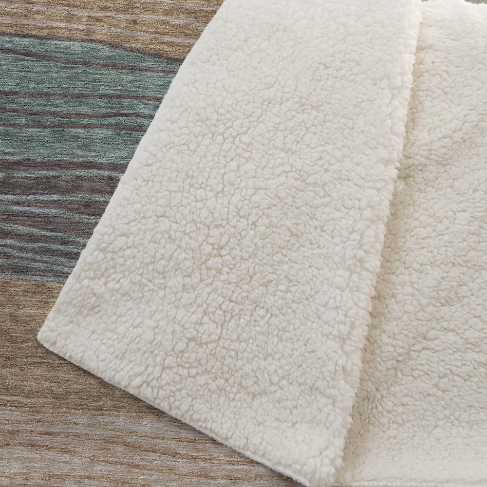 Premium Machine Washable ASB735 Terracotta 50" x 70" Sherpa Throw Blanket. Picture 2