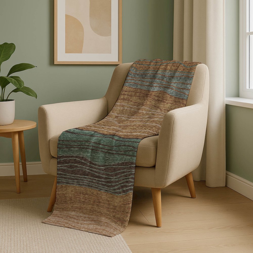 Premium Machine Washable ASB735 Terracotta 50" x 70" Sherpa Throw Blanket. Picture 5