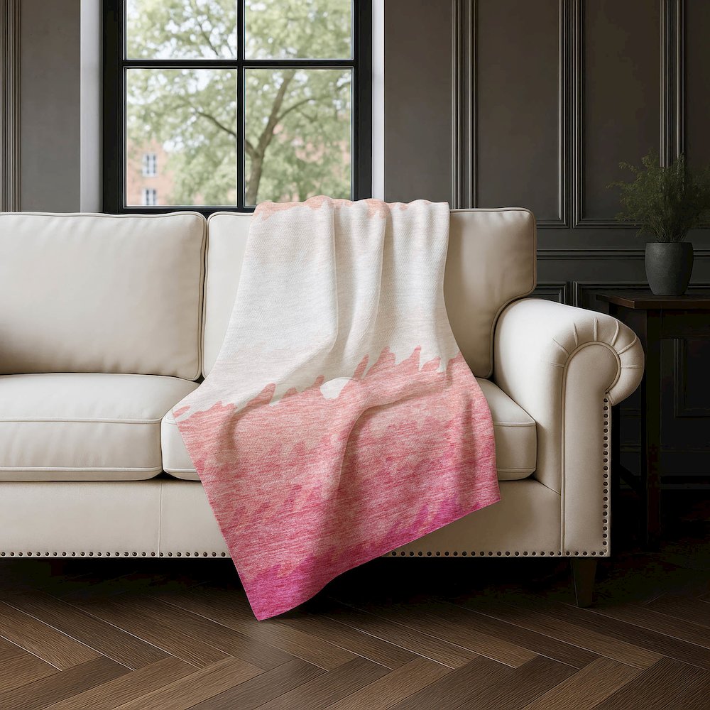 Premium Machine Washable ASB736 Blush 50" x 70" Sherpa Throw Blanket. Picture 4