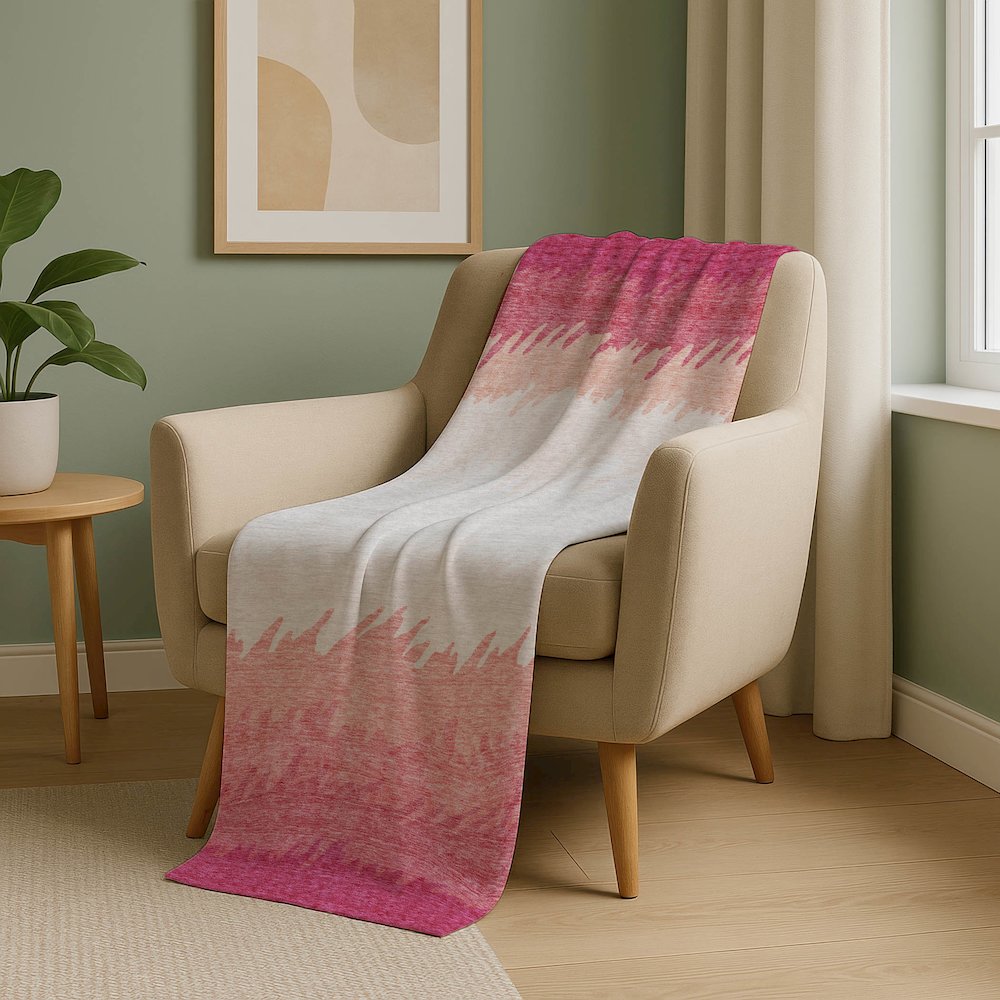 Premium Machine Washable ASB736 Blush 50" x 70" Sherpa Throw Blanket. Picture 5