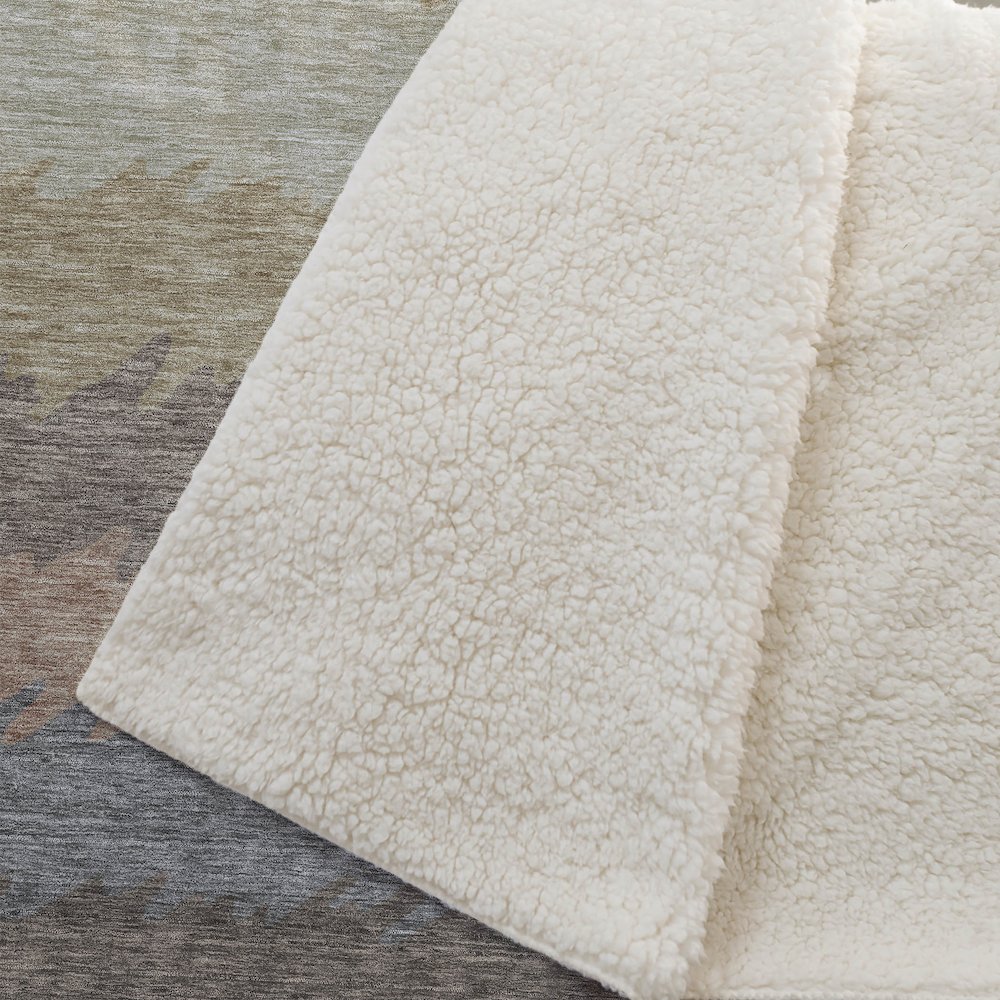 Premium Machine Washable ASB736 Chocolate 50" x 70" Sherpa Throw Blanket. Picture 2