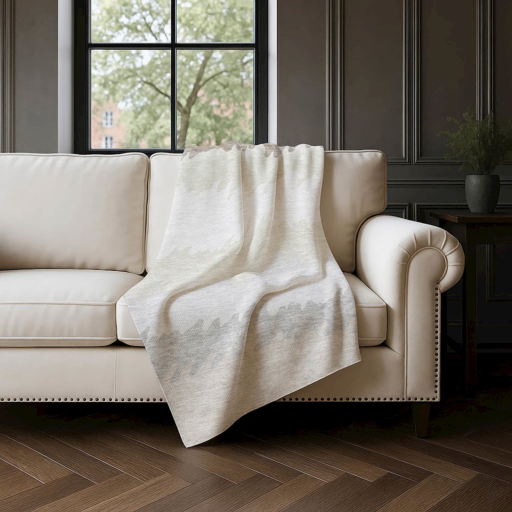 Premium Machine Washable ASB736 Ivory 50" x 70" Sherpa Throw Blanket. Picture 4