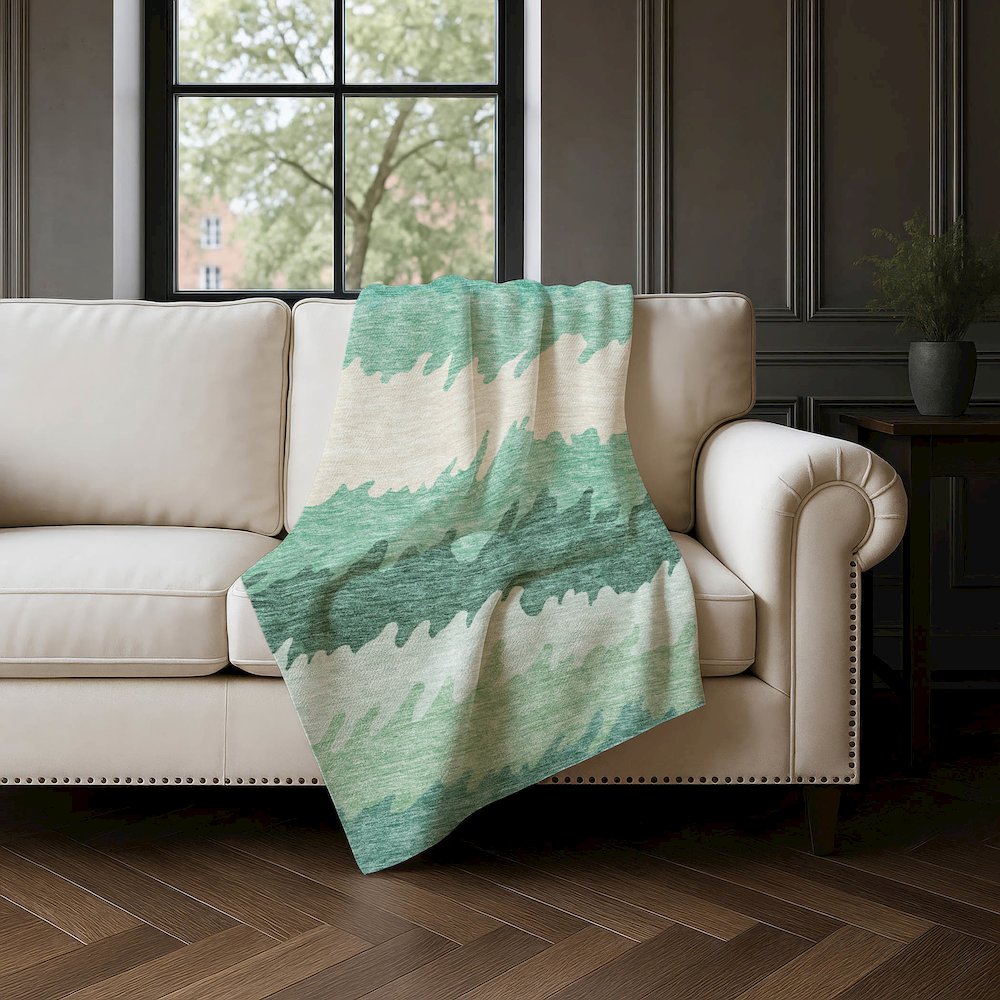 Premium Machine Washable ASB736 Sage 50" x 70" Sherpa Throw Blanket. Picture 4