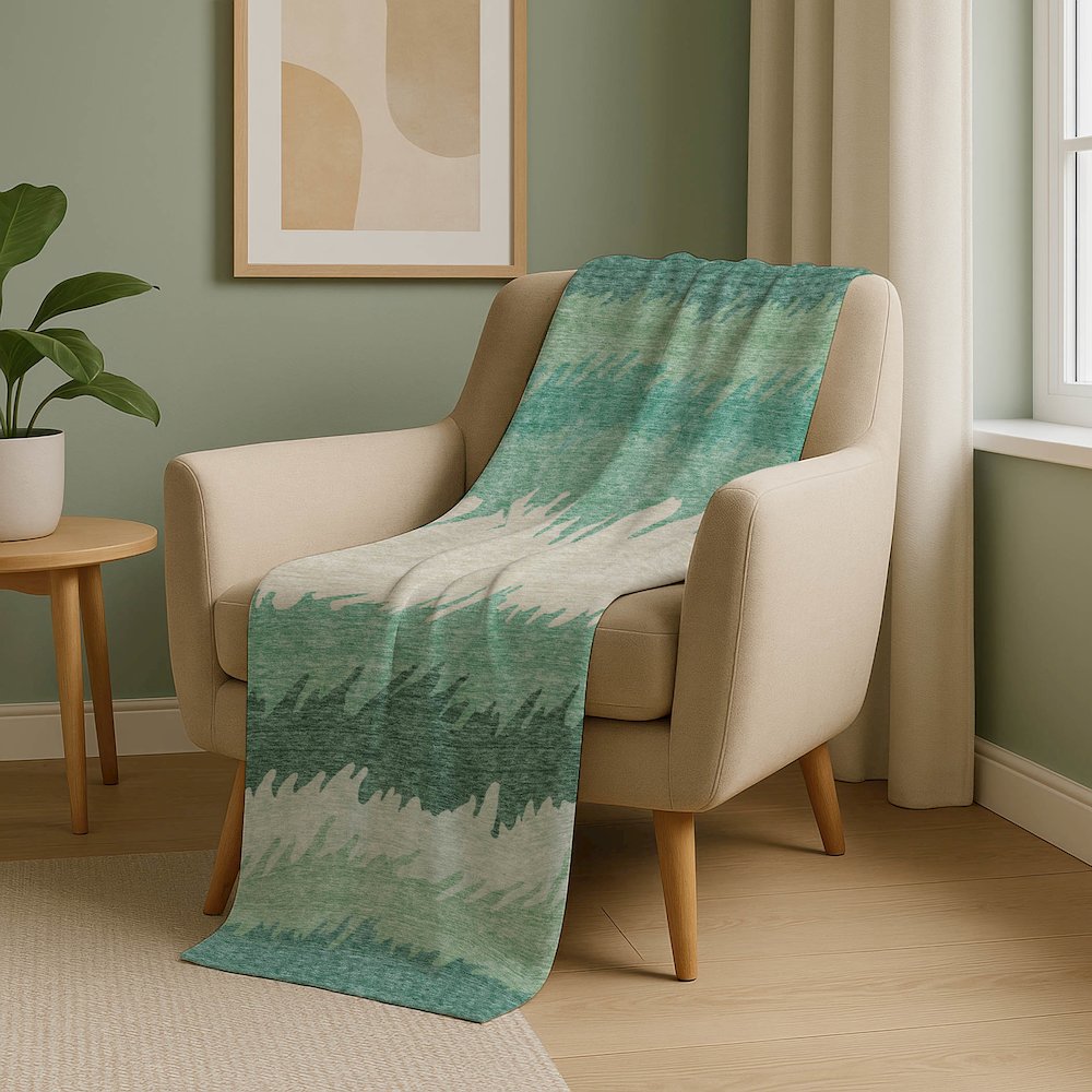 Premium Machine Washable ASB736 Sage 50" x 70" Sherpa Throw Blanket. Picture 5