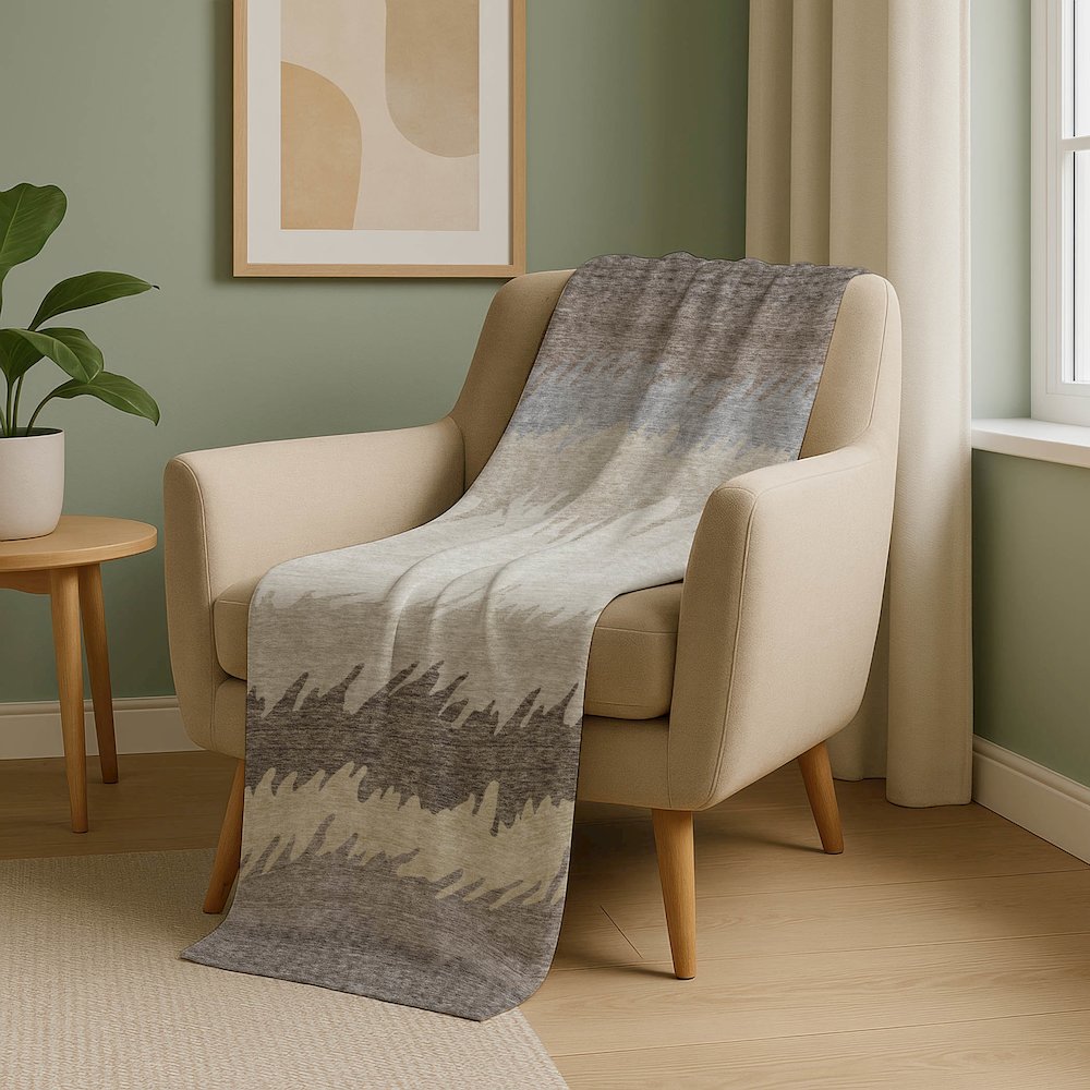 Premium Machine Washable ASB736 Taupe 50" x 70" Sherpa Throw Blanket. Picture 5