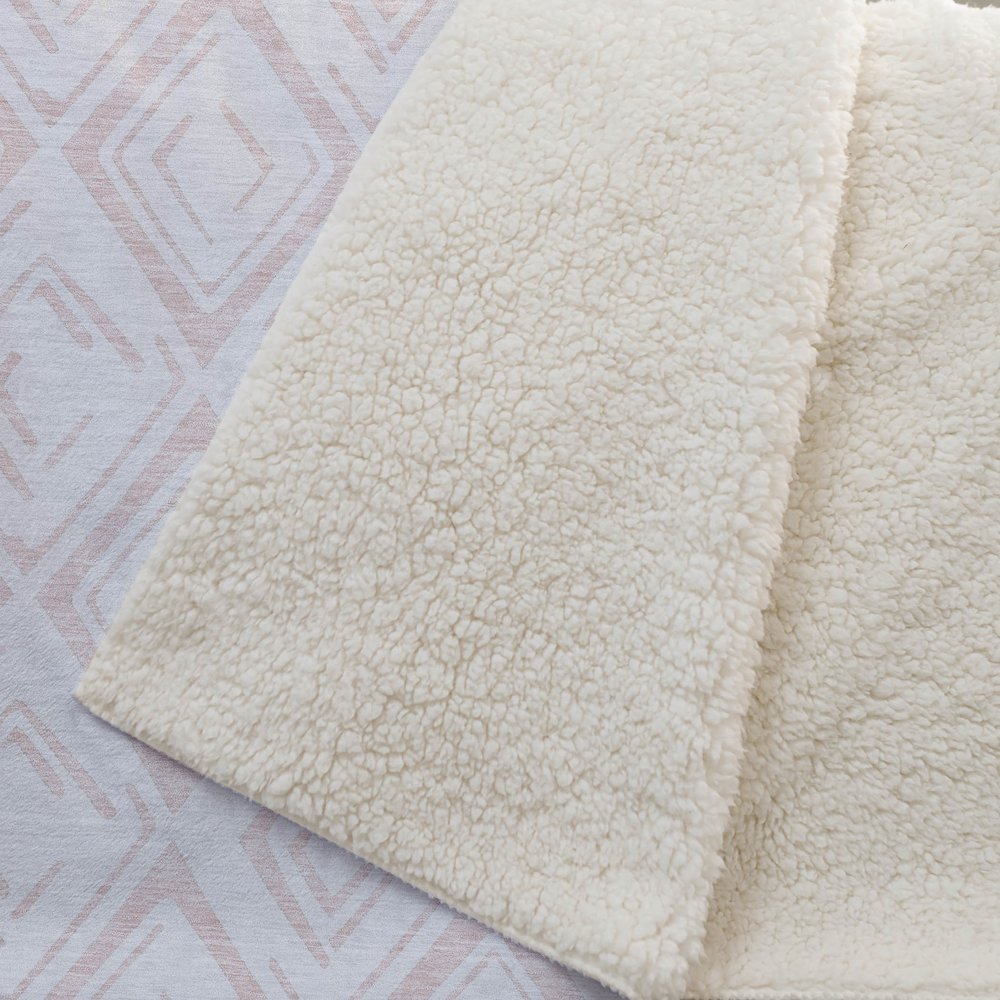 Premium Machine Washable ASB737 Pink 50" x 70" Sherpa Throw Blanket. Picture 2