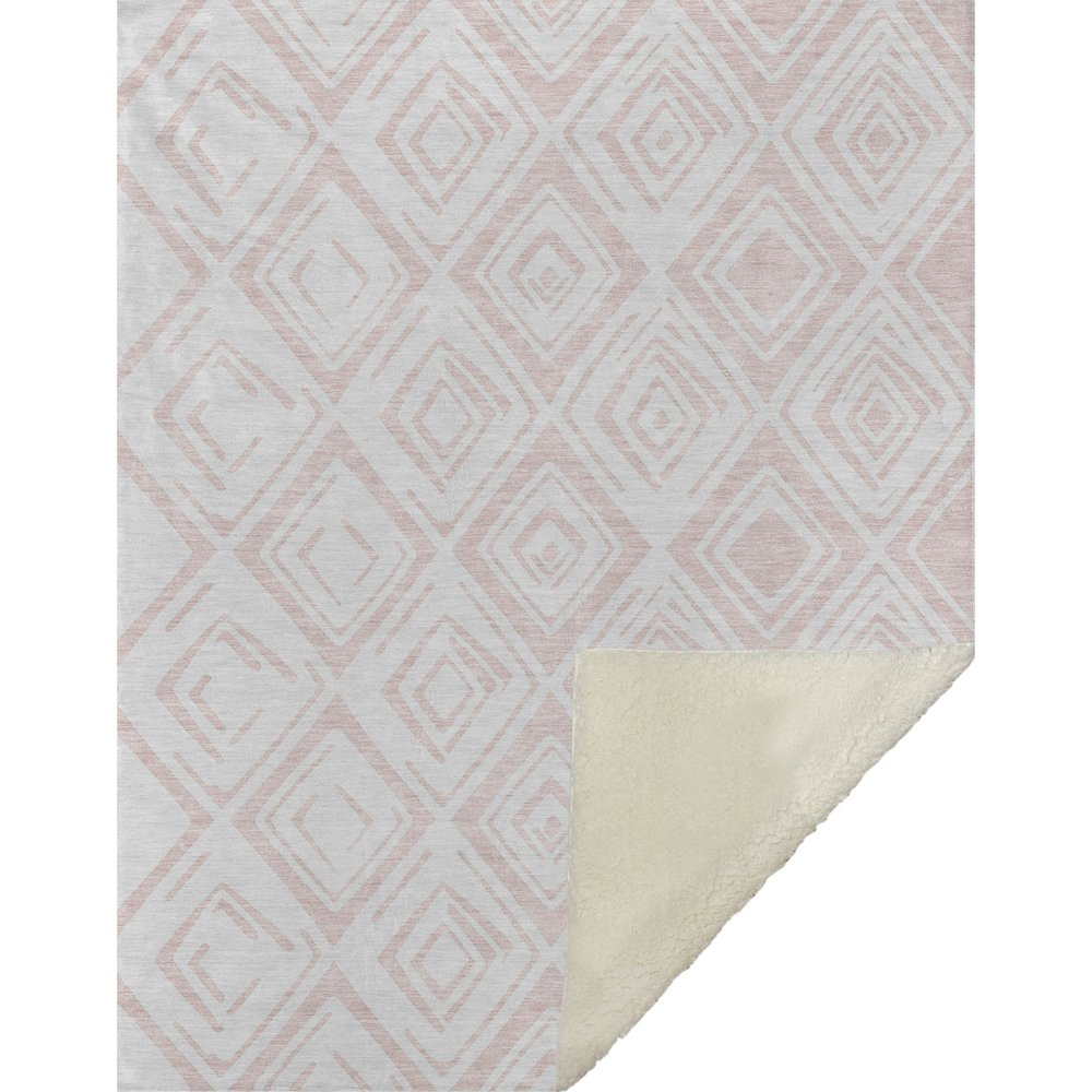 Premium Machine Washable ASB737 Pink 50" x 70" Sherpa Throw Blanket. Picture 1