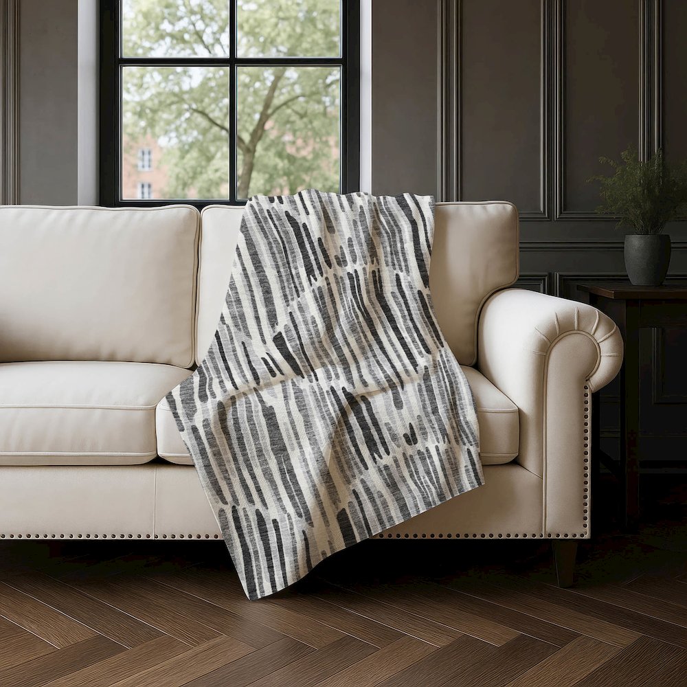 Premium Machine Washable ASB739 Gray 50" x 70" Sherpa Throw Blanket. Picture 4