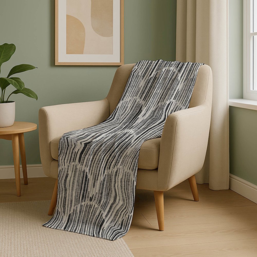 Premium Machine Washable ASB739 Gray 50" x 70" Sherpa Throw Blanket. Picture 5