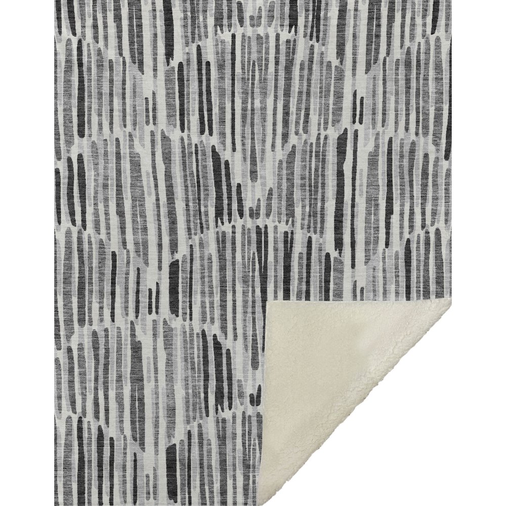 Premium Machine Washable ASB739 Gray 50" x 70" Sherpa Throw Blanket. Picture 1