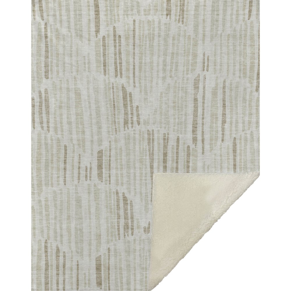 Premium Machine Washable ASB739 Ivory 50" x 70" Sherpa Throw Blanket. Picture 1