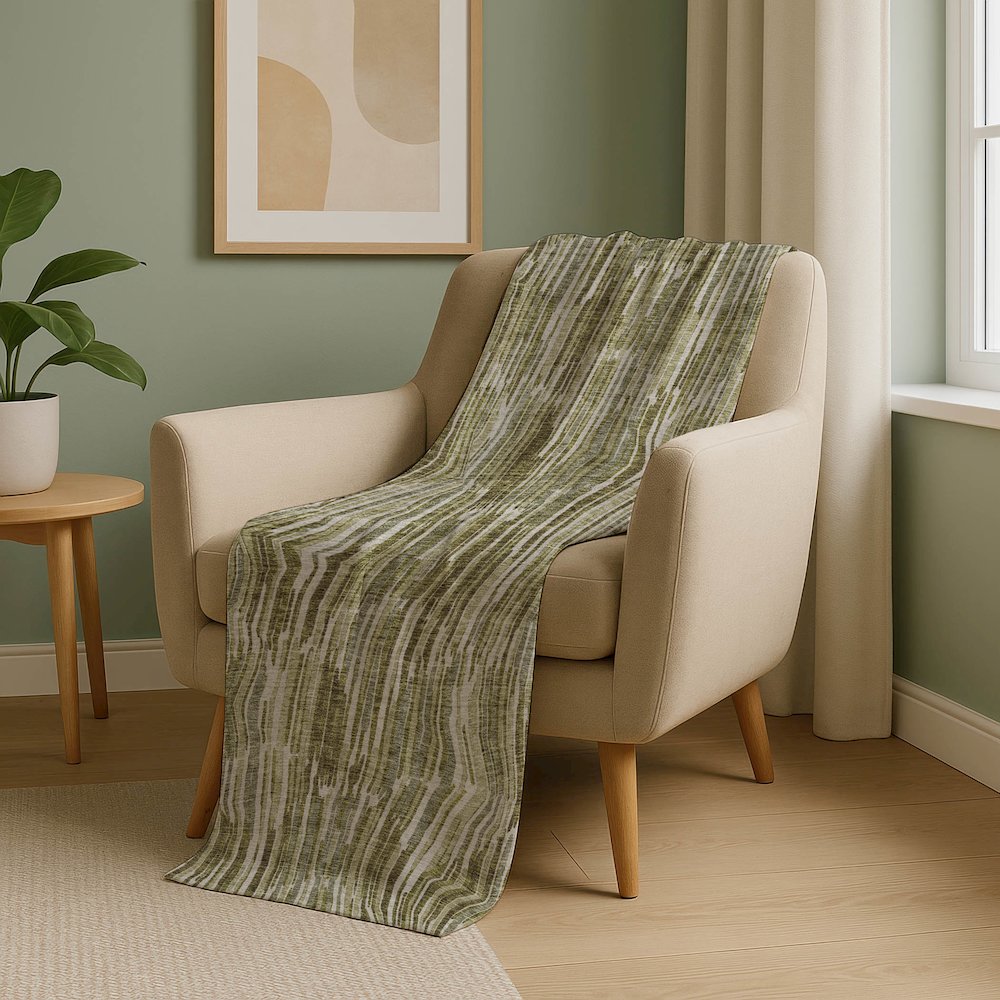 Premium Machine Washable ASB739 Olive 50" x 70" Sherpa Throw Blanket. Picture 5