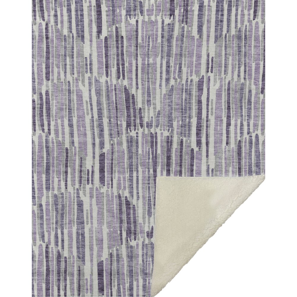 Premium Machine Washable ASB739 Purple 50" x 70" Sherpa Throw Blanket. Picture 1