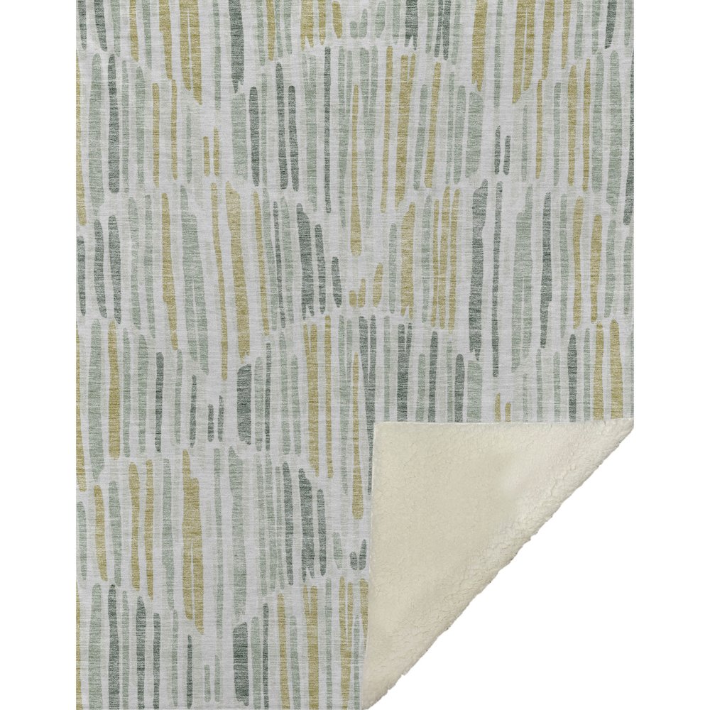 Premium Machine Washable ASB739 Sage 50" x 70" Sherpa Throw Blanket. Picture 1