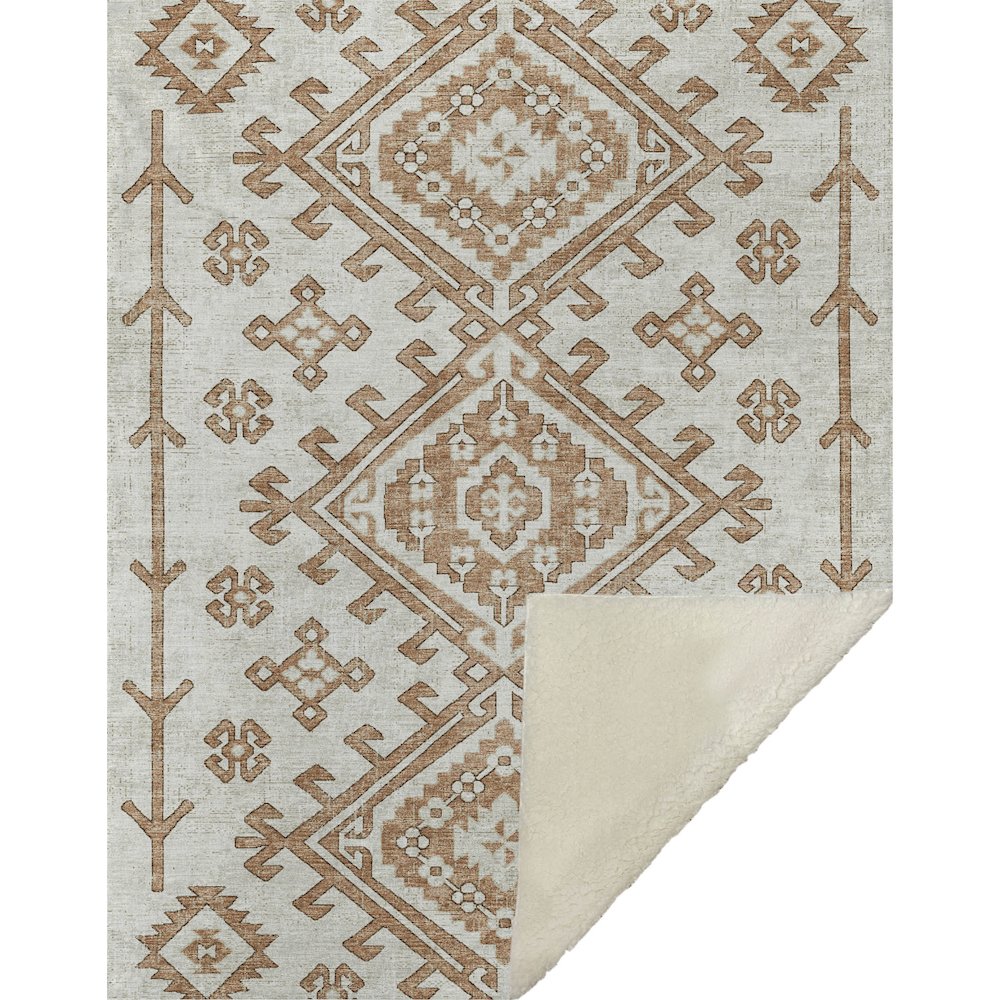 Premium Machine Washable ASB73 Canyon 50" x 70" Sherpa Throw Blanket. Picture 1