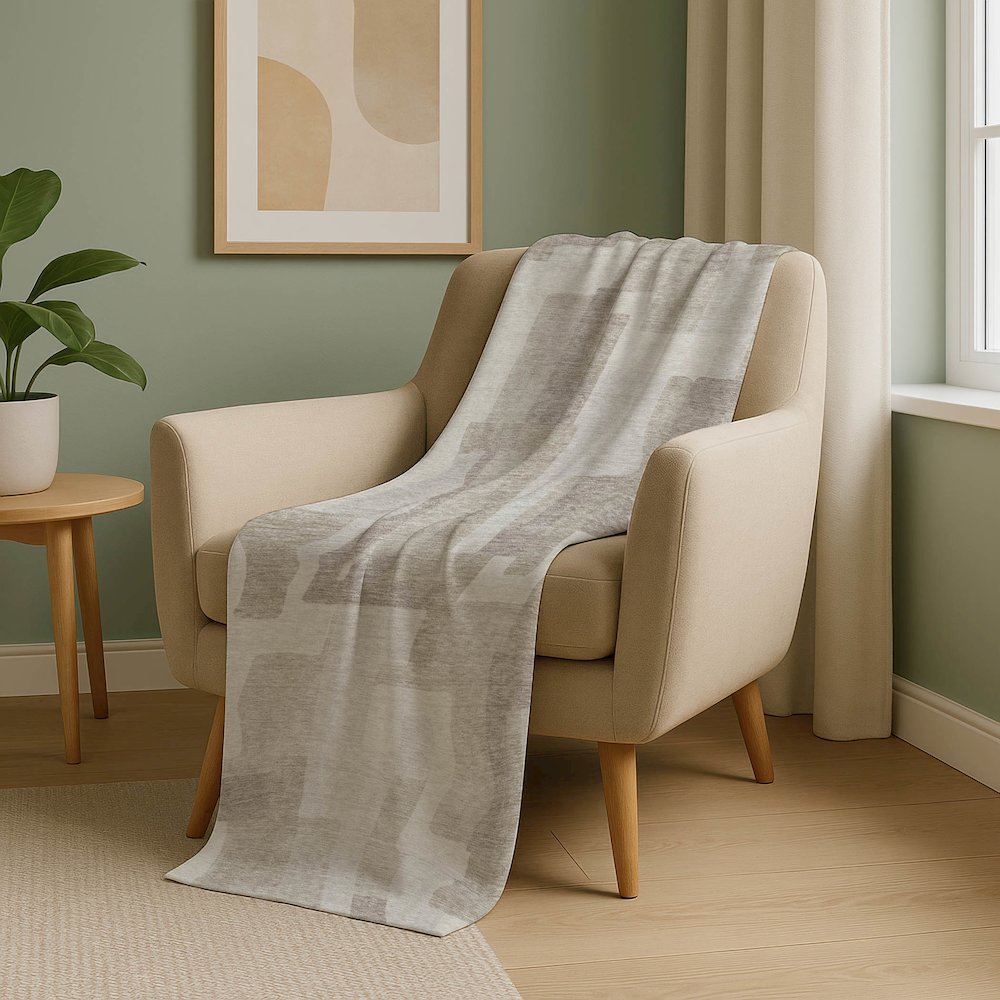 Premium Machine Washable ASB740 Beige 50" x 70" Sherpa Throw Blanket. Picture 5
