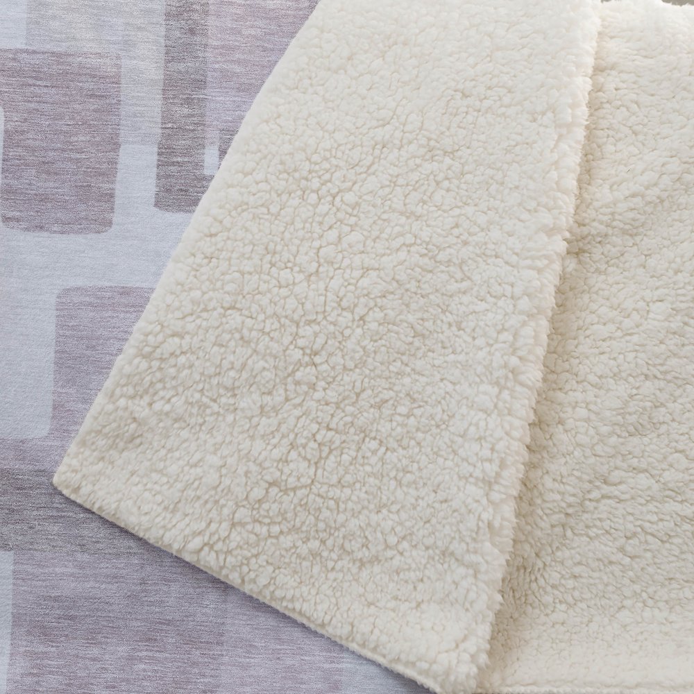 Premium Machine Washable ASB740 Blush 50" x 70" Sherpa Throw Blanket. Picture 2
