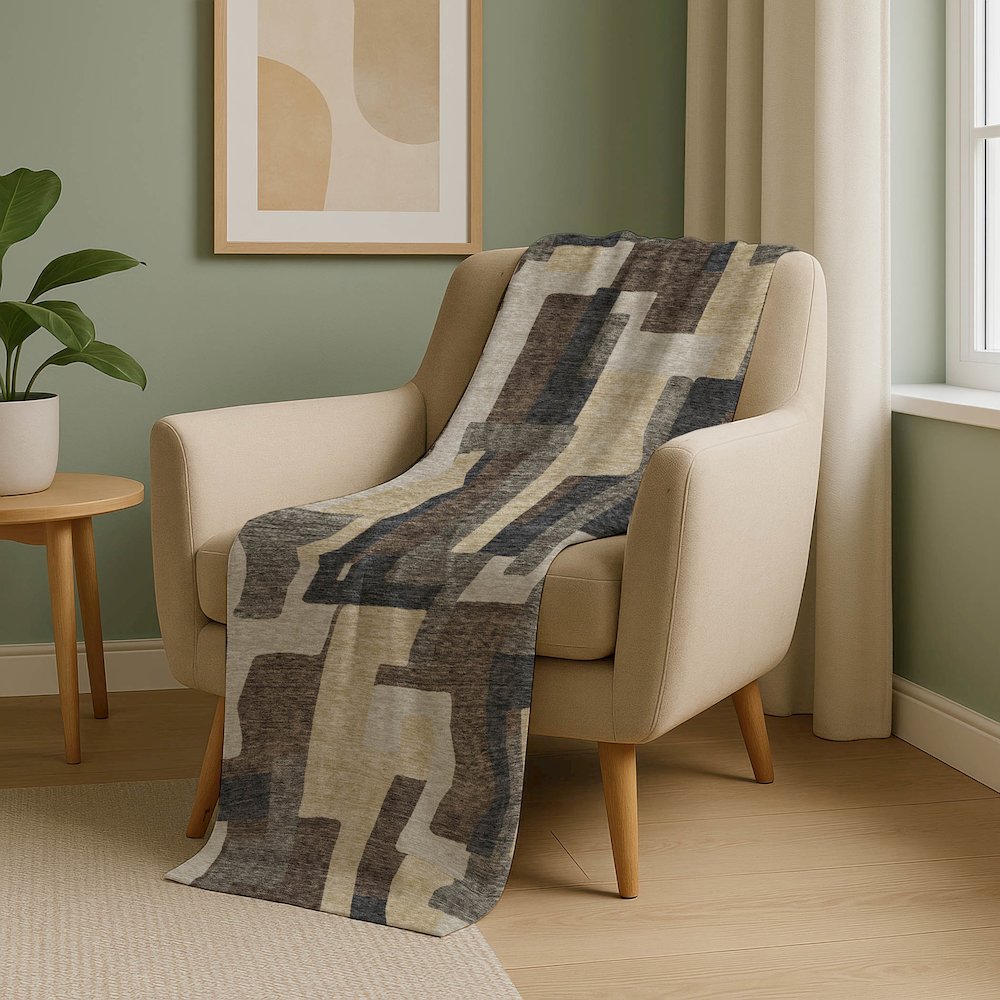 Premium Machine Washable ASB740 Chocolate 50" x 70" Sherpa Throw Blanket. Picture 5