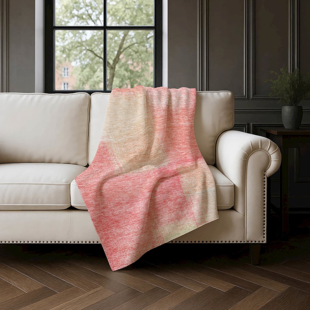 Premium Machine Washable ASB742 Blush 50" x 70" Sherpa Throw Blanket. Picture 4